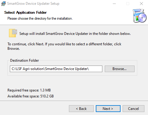 Open SmartgrowUpdater.exe